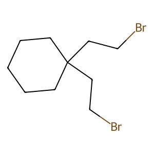 1,1-bis(2-bromoethyl)cyclohexane structure