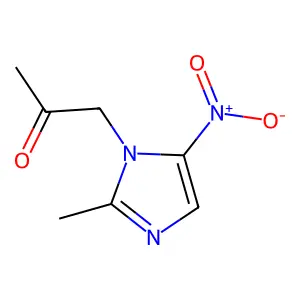 1-(2-methyl-5-nitroimidazol-1-yl)propan-2-one structure