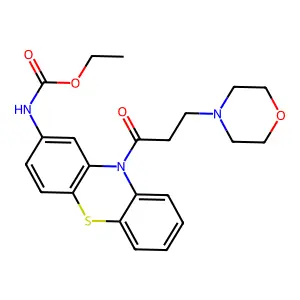 ethyl N-[10-(3-morpholin-4-ylpropanoyl)phenothiazin-2-yl]carbamate structure
