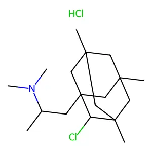 1-(2-chloro-3,5,7-trimethyl-1-adamantyl)-N,N-dimethylpropan-2-amine;hydrochloride structure