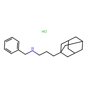 ADAMANTANE, 1-(2-BENZYLAMINOPROPYL)-, HYDROCHLORIDE structure