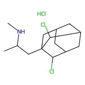 1-(2,8-dichloro-1-adamantyl)-N-methylpropan-2-amine;hydrochloride structure