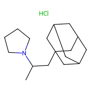 1-[1-(1-adamantyl)propan-2-yl]pyrrolidine;hydrochloride structure