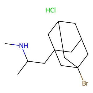 1-(3-bromo-1-adamantyl)-N-methylpropan-2-amine;hydrochloride structure