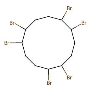 1,2,5,6,9,10-HEXABROMOCYCLODODECANE structure