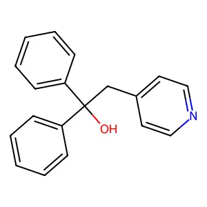 1,1-diphenyl-2-pyridin-4-ylethanol structure