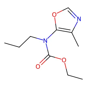 ethyl N-(4-methyl-1,3-oxazol-5-yl)-N-propylcarbamate structure