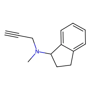 N-methyl-N-2-propynyl-1-indanamine structure