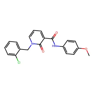 1-[(2-chlorophenyl)methyl]-N-(4-methoxyphenyl)-2-oxopyridine-3-carboxamide structure