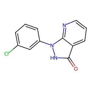 1-(3-chlorophenyl)-2H-pyrazolo[3,4-b]pyridin-3-one structure