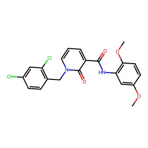 1-[(2,4-dichlorophenyl)methyl]-N-(2,5-dimethoxyphenyl)-2-oxopyridine-3-carboxamide structure