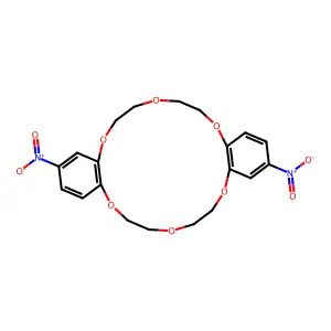 11,24-dinitro-2,5,8,15,18,21-hexaoxatricyclo[20.4.0.09,14]hexacosa-1(22),9(14),10,12,23,25-hexaene structure