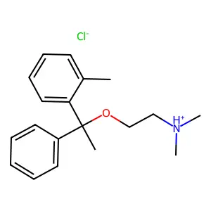 dimethyl-[2-[1-(2-methylphenyl)-1-phenylethoxy]ethyl]azanium chloride structure
