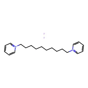 1-(10-pyridin-1-ium-1-yldecyl)pyridin-1-ium diiodide structure