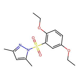 1-[(2,5-diethoxyphenyl)sulfonyl]-3,5-dimethyl-1H-pyrazole structure