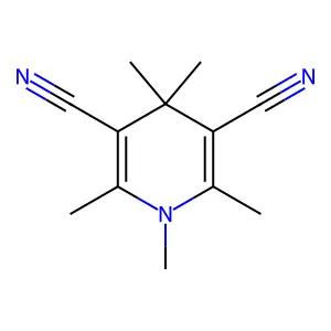1,2,4,4,6-pentamethylpyridine-3,5-dicarbonitrile structure