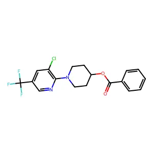 [1-[3-chloro-5-(trifluoromethyl)-2-pyridinyl]piperidin-4-yl] benzoate structure