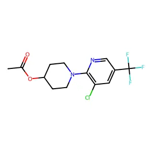 [1-[3-chloro-5-(trifluoromethyl)-2-pyridinyl]piperidin-4-yl] acetate structure