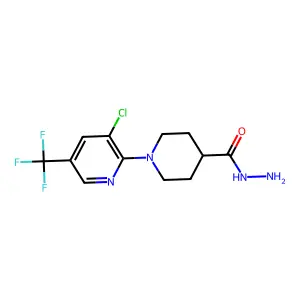 1-[3-chloro-5-(trifluoromethyl)-2-pyridinyl]piperidine-4-carbohydrazide structure