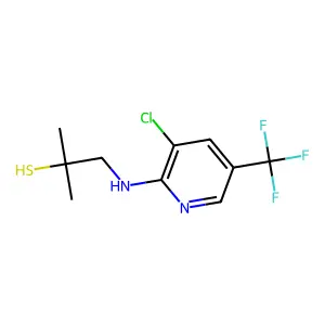 1-[[3-chloro-5-(trifluoromethyl)-2-pyridinyl]amino]-2-methylpropane-2-thiol structure