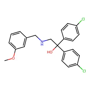 1,1-bis(4-chlorophenyl)-2-[(3-methoxyphenyl)methylamino]ethanol structure