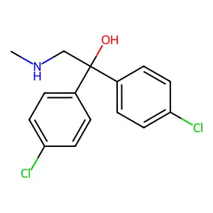1,1-bis(4-chlorophenyl)-2-(methylamino)ethanol structure