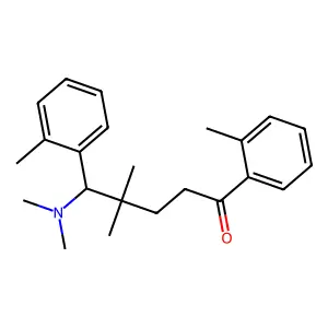 5-(dimethylamino)-4,4-dimethyl-1,5-bis(2-methylphenyl)pentan-1-one structure