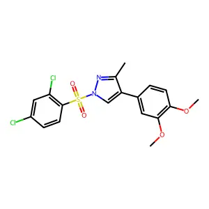 1-(2,4-dichlorophenyl)sulfonyl-4-(3,4-dimethoxyphenyl)-3-methylpyrazole structure