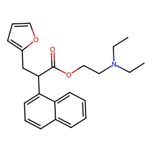 2-(diethylamino)ethyl 3-(furan-2-yl)-2-naphthalen-1-ylpropanoate structure