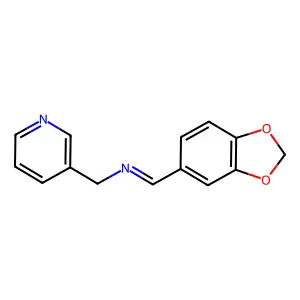 1-(1,3-benzodioxol-5-yl)-N-(pyridin-3-ylmethyl)methanimine structure