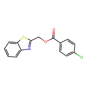 1,3-benzothiazol-2-ylmethyl 4-chlorobenzoate structure