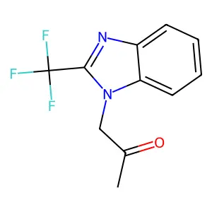 1-[2-(trifluoromethyl)benzimidazol-1-yl]propan-2-one structure
