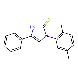 1-(2,5-dimethylphenyl)-4-phenyl-1H-imidazole-2-thiol structure