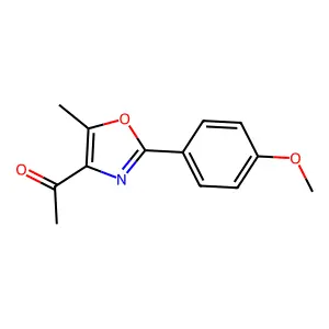 1-[2-(4-methoxyphenyl)-5-methyl-1,3-oxazol-4-yl]ethanone structure