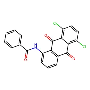 N-(5,8-dichloro-9,10-dioxoanthracen-1-yl)benzamide structure