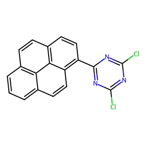 2,4-dichloro-6-pyren-1-yl-1,3,5-triazine structure
