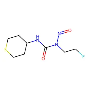 1-(2-fluoroethyl)-1-nitroso-3-(thian-4-yl)urea structure