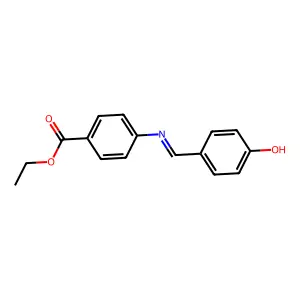 ETHYL 4-(4-HYDROXYBENZYLIDENEAMINO)BENZOATE structure