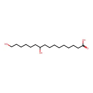 10,16-Dihydroxyhexadecanoic acid structure