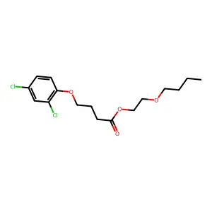 Butanoic acid, 4-(2,4-dichlorophenoxy)-, 2-butoxyethyl ester structure
