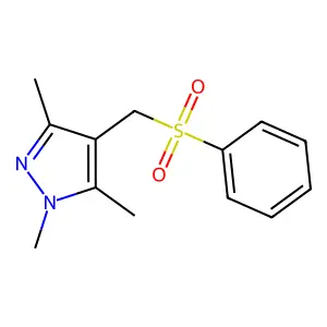1,3,5-trimethyl-4-[(phenylsulfonyl)methyl]-1H-pyrazole structure