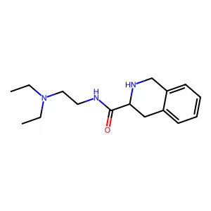 N-[2-(diethylamino)ethyl]-1,2,3,4-tetrahydroisoquinoline-3-carboxamide structure