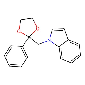 1-[(2-phenyl-1,3-dioxolan-2-yl)methyl]indole structure