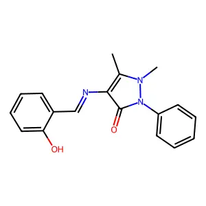 1,2-Dihydro-4-[[(2-hydroxyphenyl)methylene]amino]-1,5-dimethyl-2-phenyl-3H-pyrazol-3-one structure