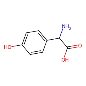 (2S)-2-amino-2-(4-hydroxyphenyl)acetic acid structure