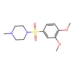 1-[(3,4-dimethoxyphenyl)sulfonyl]-4-methylpiperazine structure
