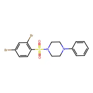 1-(2,4-dibromobenzenesulfonyl)-4-phenylpiperazine structure
