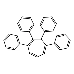 1,2,6,7-tetraphenylcyclohepta-1,3,5-triene structure