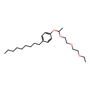 1-[1-[2-(2-ethoxyethoxy)ethoxy]ethoxy]-4-nonylbenzene structure