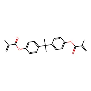 Bisphenol A dimethacrylate structure